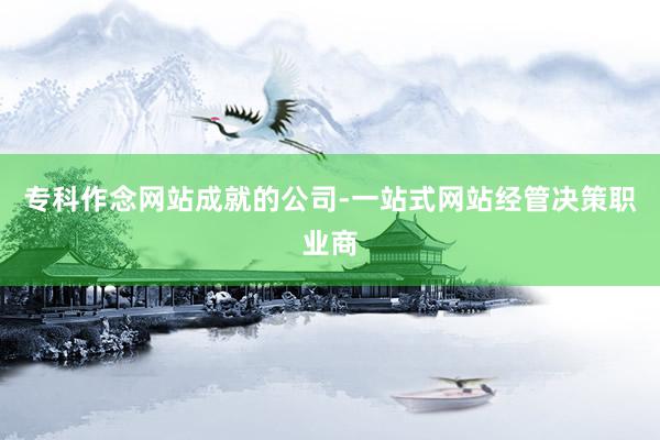 专科作念网站成就的公司-一站式网站经管决策职业商